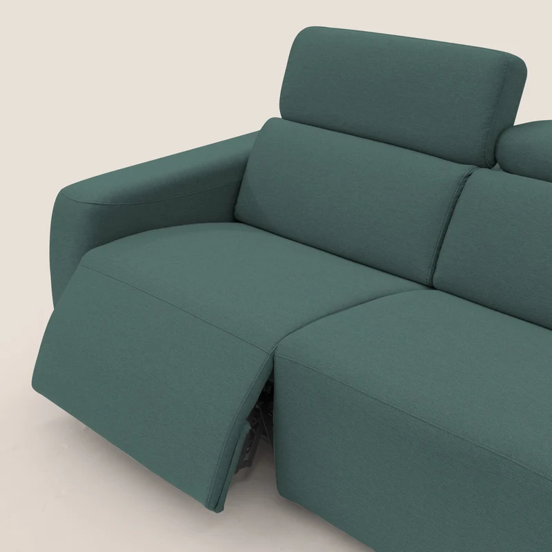 Poseidon canapé lit convertible + RELAX électrique en tissu imperméable détachable T05 vert