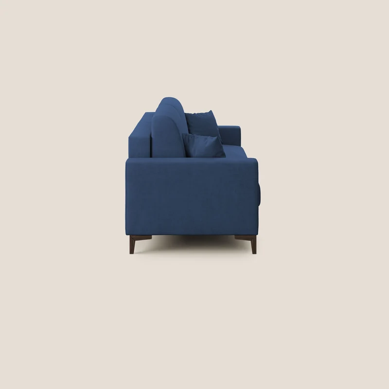 Kafka canapé lit convertible en tissu doux imperméable T02 bleu