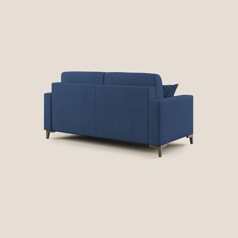 Kafka canapé lit convertible en tissu doux imperméable T02 bleu