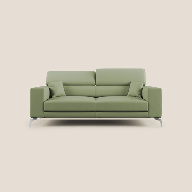 Blade Canapé moderne avec têtières inclinables en Similicuir T04 vert