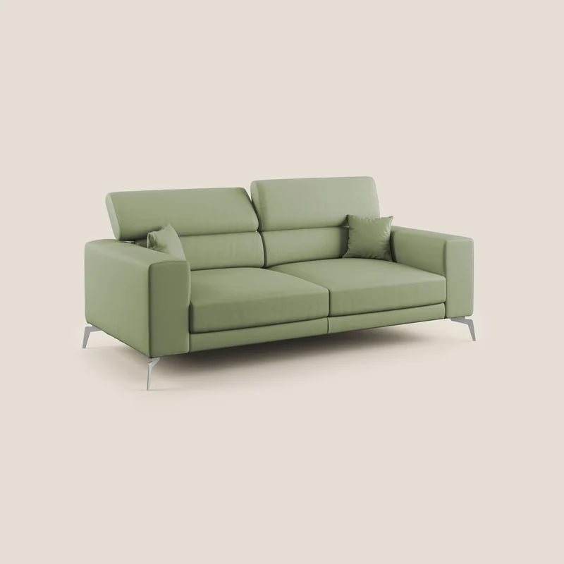 Blade Canapé moderne avec têtières inclinables en Similicuir T04 vert