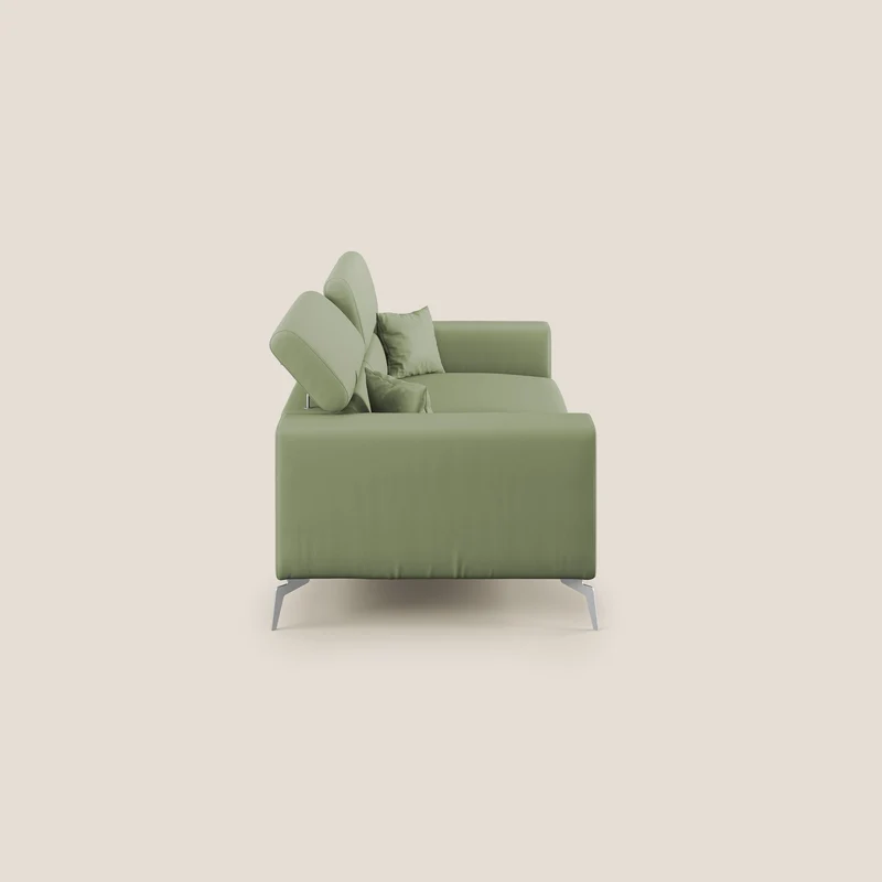 Blade Canapé moderne avec têtières inclinables en Similicuir T04 vert