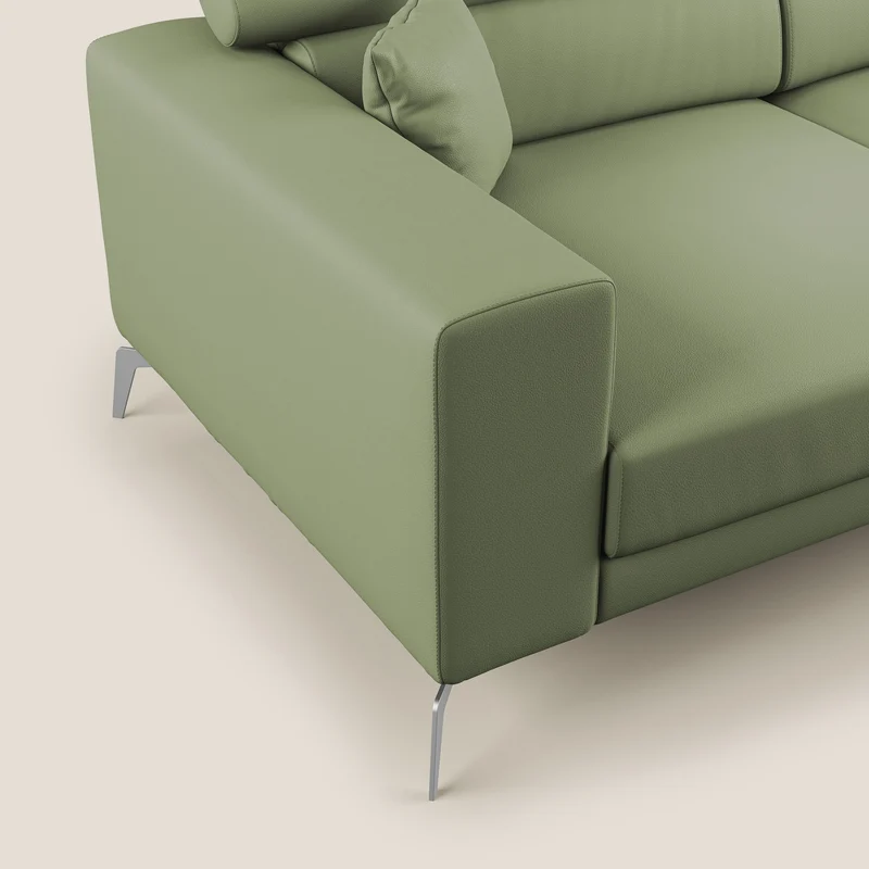 Blade Canapé moderne avec têtières inclinables en Similicuir T04 vert