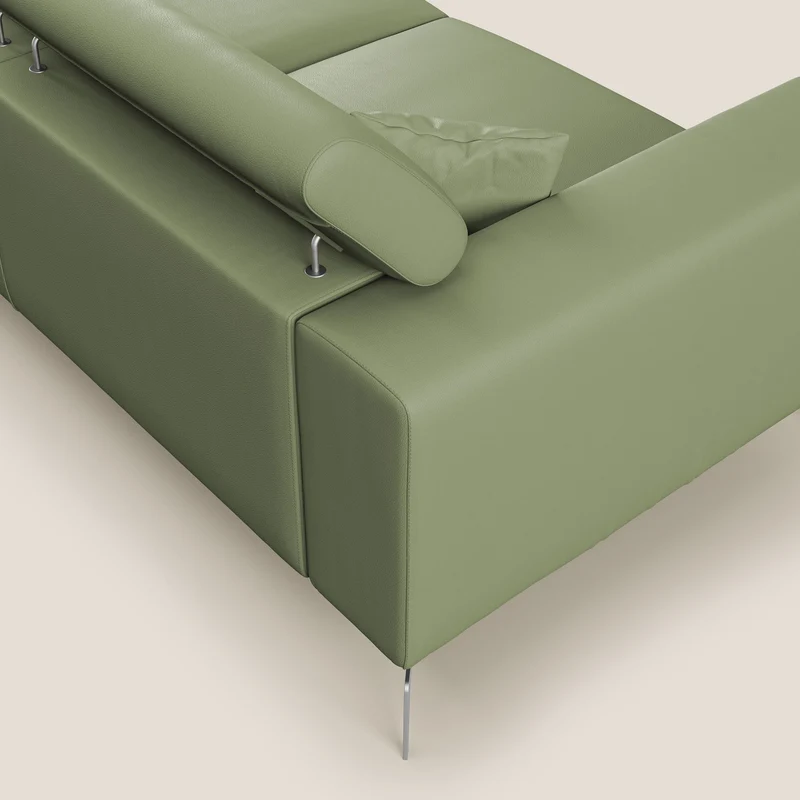 Blade Canapé moderne avec têtières inclinables en Similicuir T04 vert