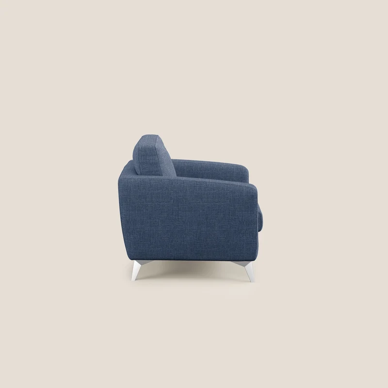 Orione fauteuil en tissu doux imperméable entrelacé T06 bleu