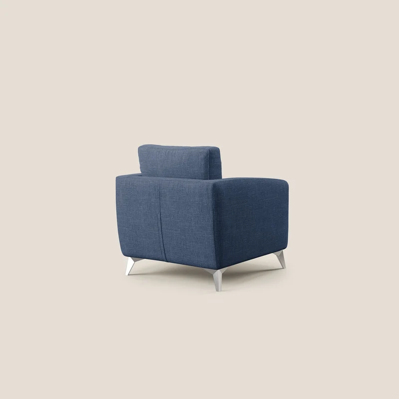 Orione fauteuil en tissu doux imperméable entrelacé T06 bleu