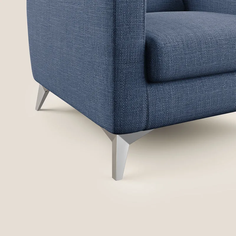 Orione fauteuil en tissu doux imperméable entrelacé T06 bleu