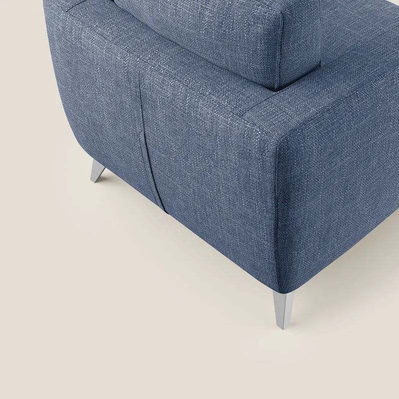 Orione fauteuil en tissu doux imperméable entrelacé T06 bleu