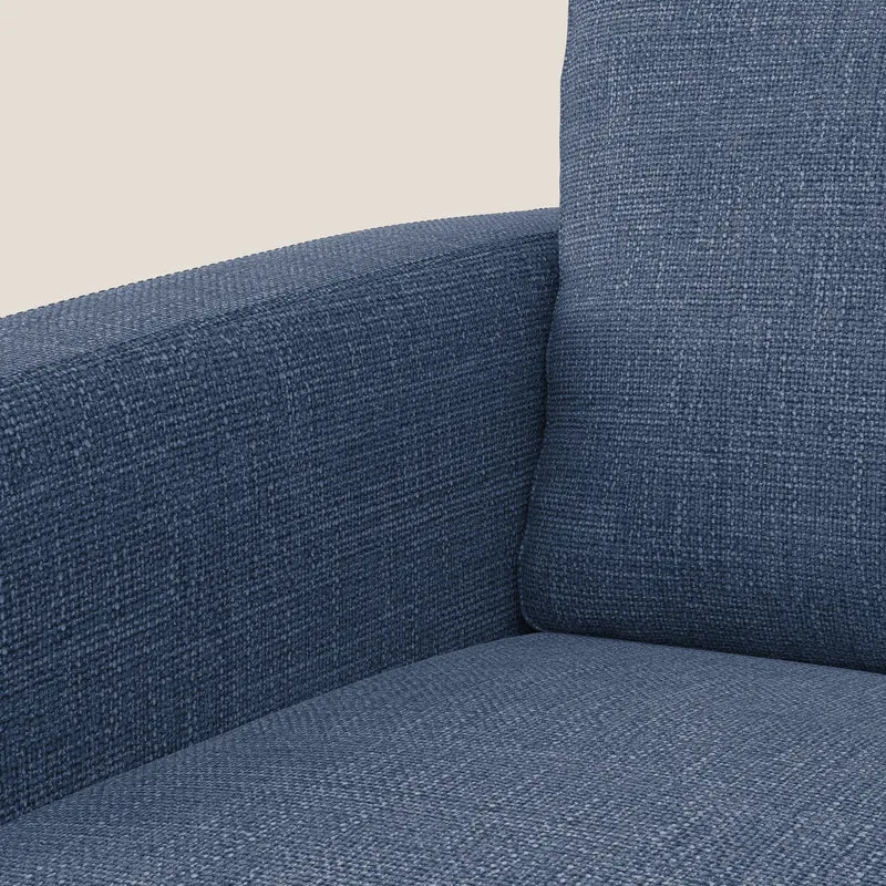 Orione fauteuil en tissu doux imperméable entrelacé T06 bleu