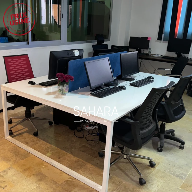 Bureau bench 4 positions OpenFlex Réf B3324