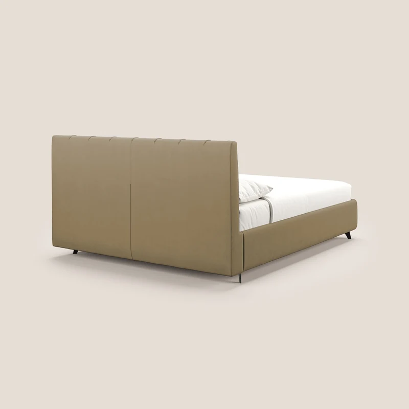 Bogart lit avec coffre rembourré complètement déhoussable en microfibre détachable T11 beige