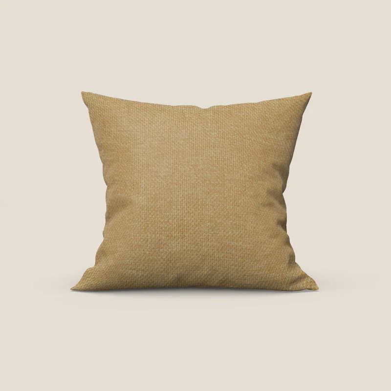 Coussin Tauro disponible en plusieurs couleurs, en tissu mélangé coton détachable T18 jaune