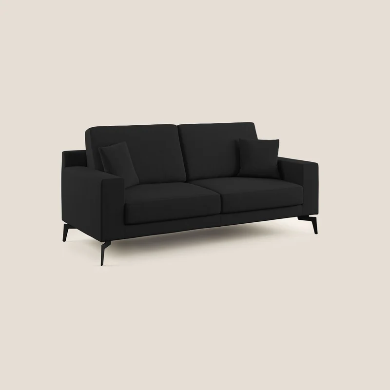 Prestige canapé moderne en microfibre détachable T11 noir