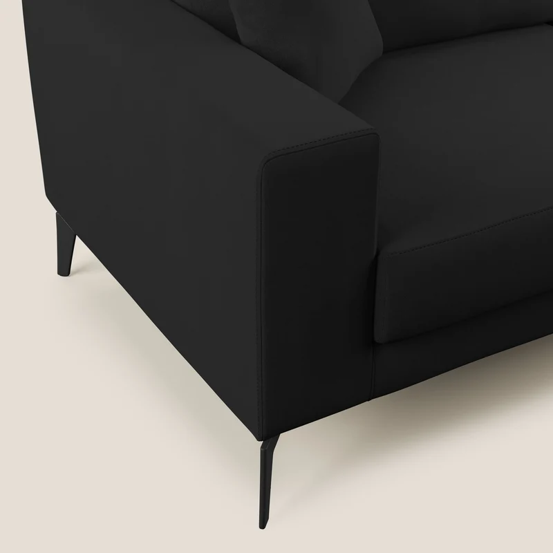 Prestige canapé moderne en microfibre détachable T11 noir