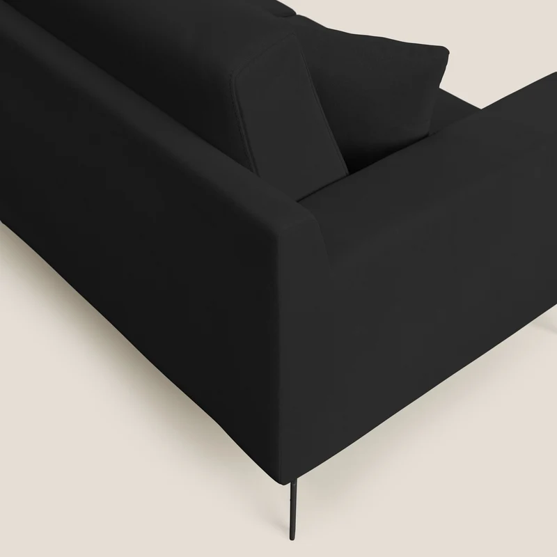 Prestige canapé moderne en microfibre détachable T11 noir