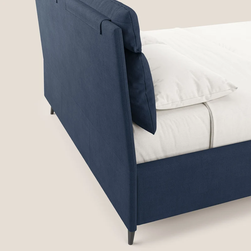 Jerry lit coffre et coussins réglables en tissu détachable T17 bleu
