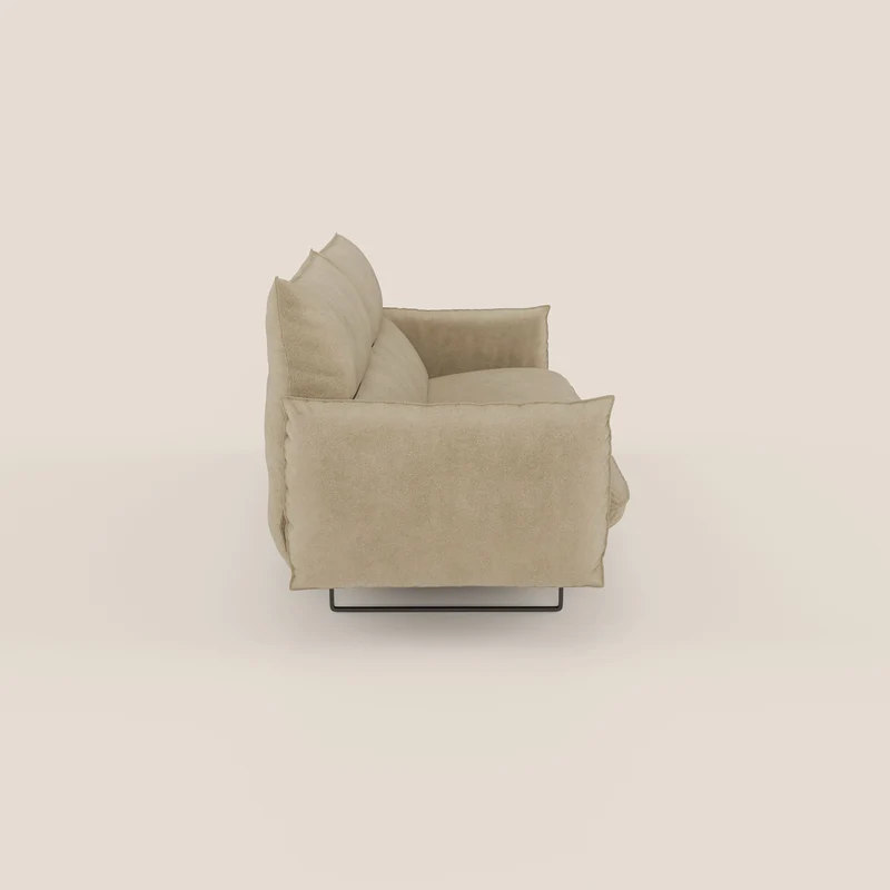 Monamour canapé au design moderne avec option relax électrique en microfibre détachable imperméable T11 beige