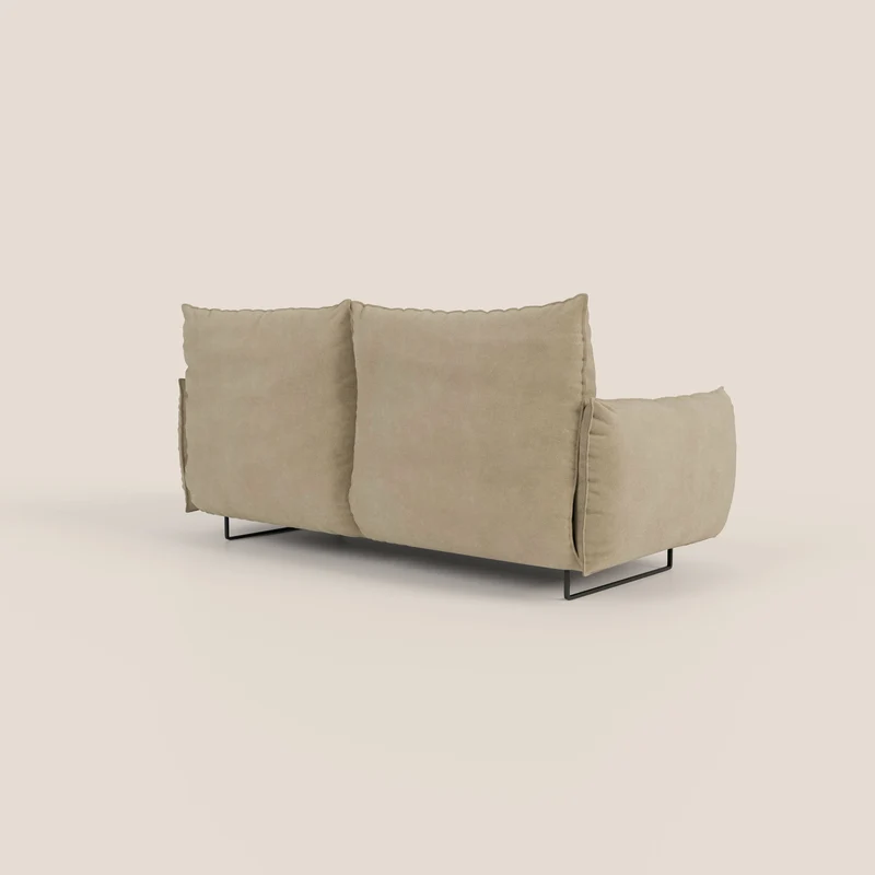 Monamour canapé au design moderne avec option relax électrique en microfibre détachable imperméable T11 beige