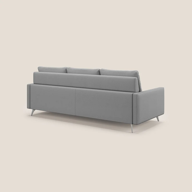 Klimt canapé d'angle avec assises coulissantes en tissu dous détachable T05 gris