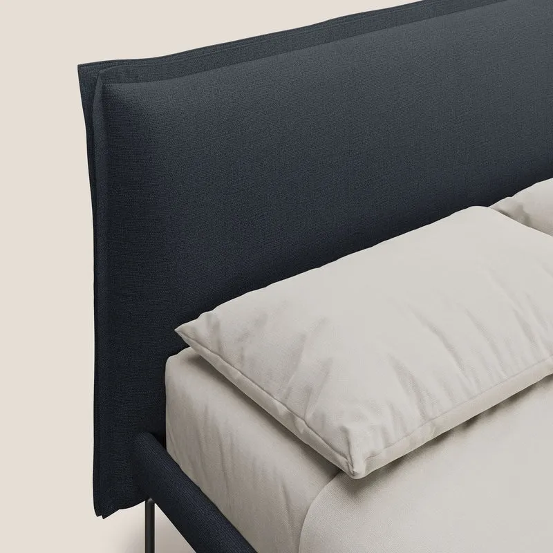 Eric lit rembourré au design minimaliste en tissu imperméable T14 bleu