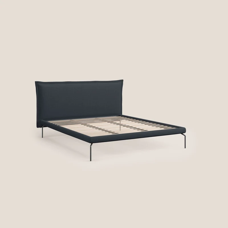 Eric lit rembourré au design minimaliste en tissu imperméable T14 bleu
