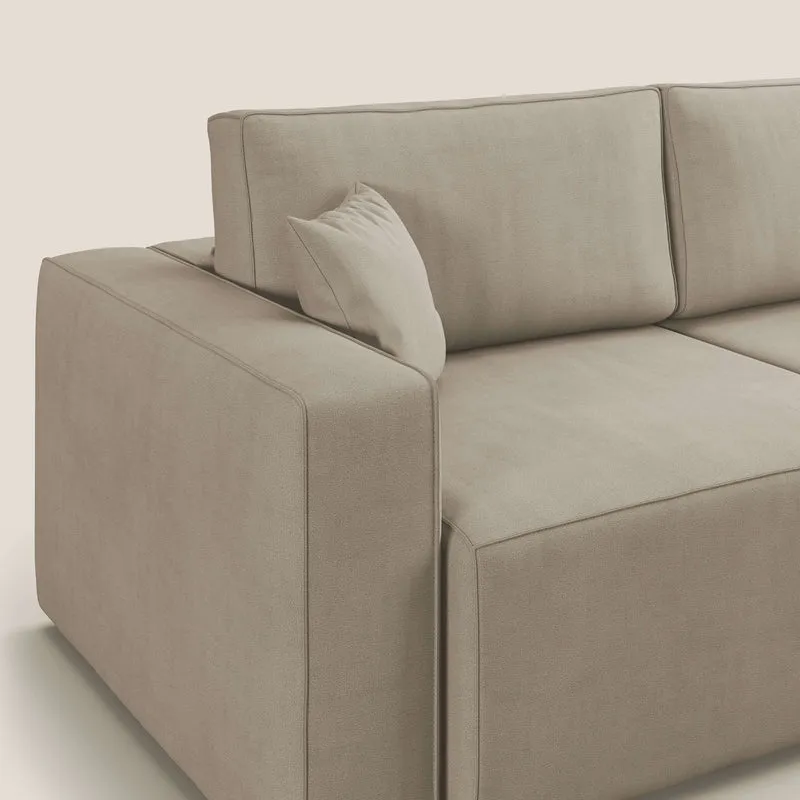 Morfeo canapé avec assises extractibles en tissu imperméable doux T02 beige