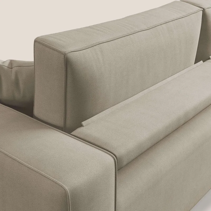 Morfeo canapé avec assises extractibles en tissu imperméable doux T02 beige