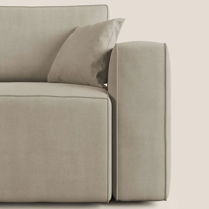 Morfeo canapé avec assises extractibles en tissu imperméable doux T02 beige