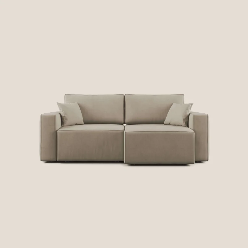 Morfeo canapé avec assises extractibles en tissu imperméable doux T02 beige