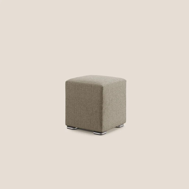 Cube pouf en tissu doux imperméable FELIS T03 marron