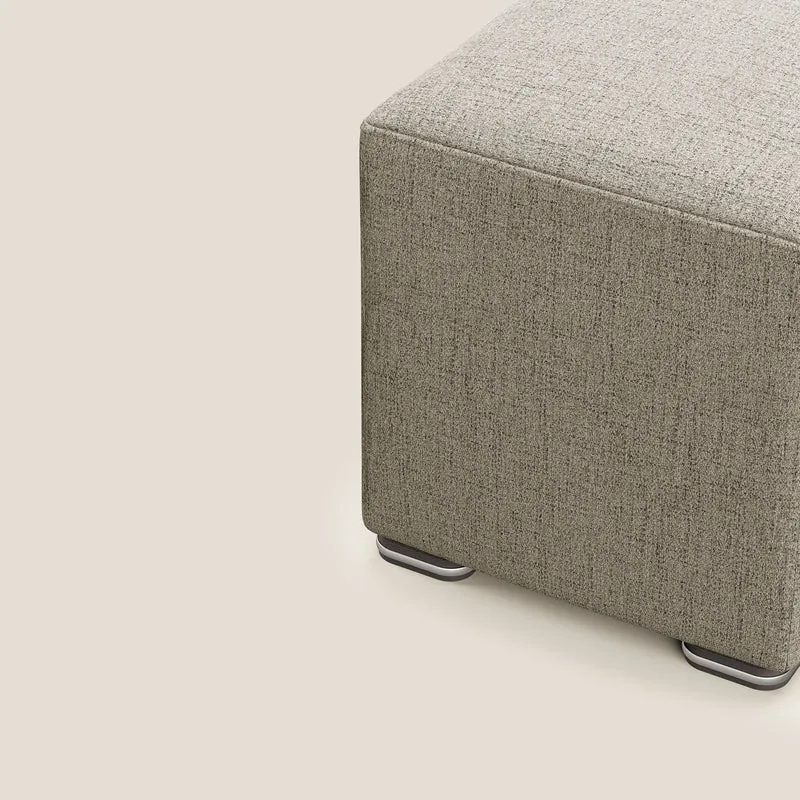Cube pouf en tissu doux imperméable FELIS T03 marron