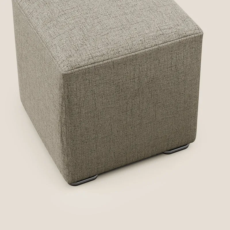 Cube pouf en tissu doux imperméable FELIS T03 marron