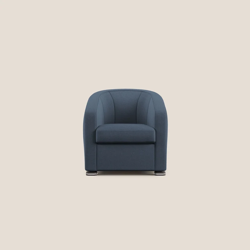 Cloe Fauteuil en tissu détachable à l'eau QuickClean T08 bleu