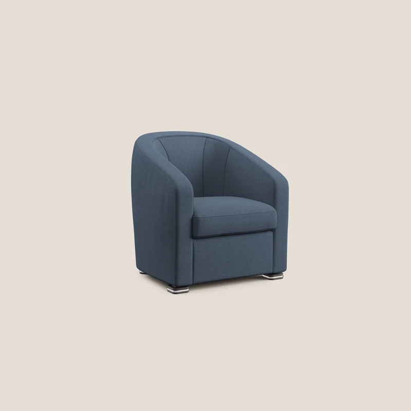Cloe Fauteuil en tissu détachable à l'eau QuickClean T08 bleu