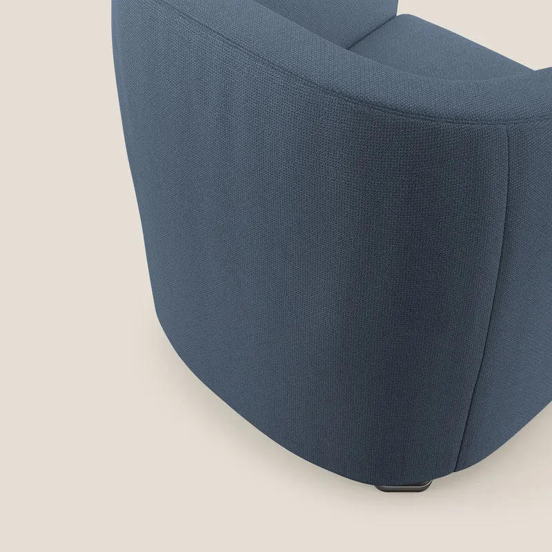Cloe Fauteuil en tissu détachable à l'eau QuickClean T08 bleu