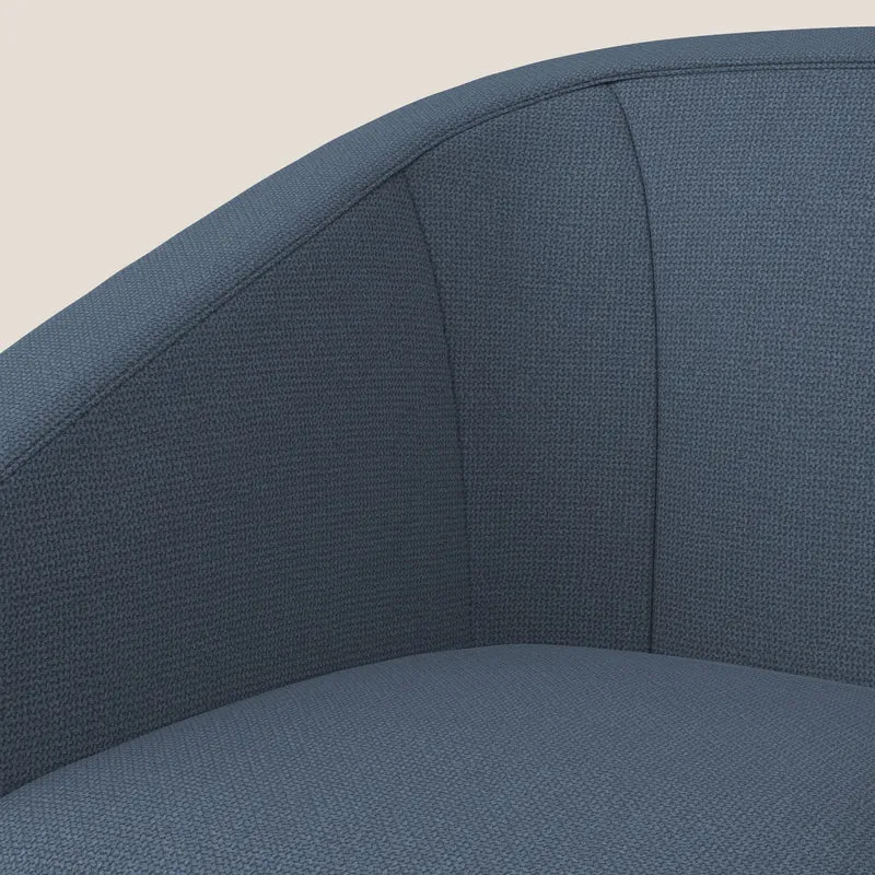 Cloe Fauteuil en tissu détachable à l'eau QuickClean T08 bleu