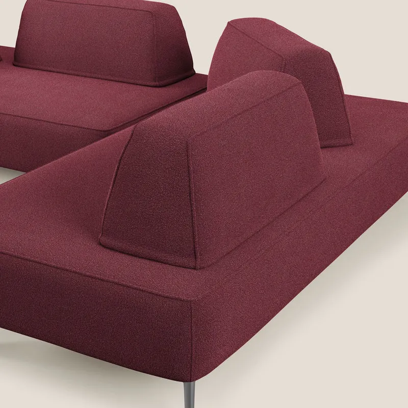 Newton canapé d'angle modulable avec dossiers amovibles en T07 rouge