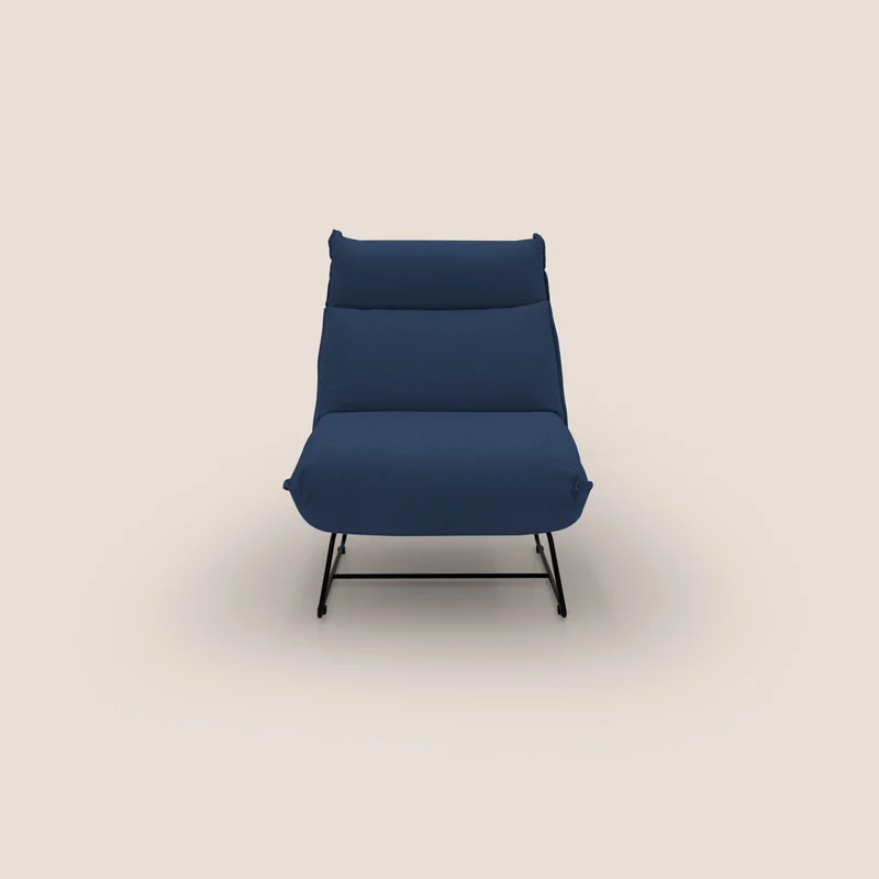 Tessa Fauteuil au design moderne en microfibre détachable T11 bleu