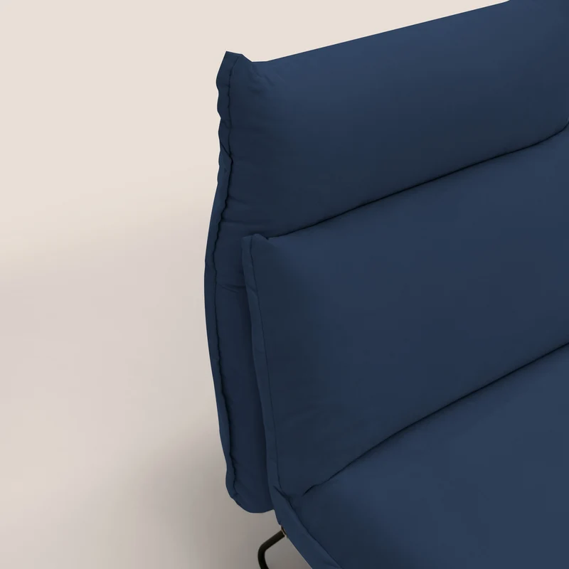Tessa Fauteuil au design moderne en microfibre détachable T11 bleu