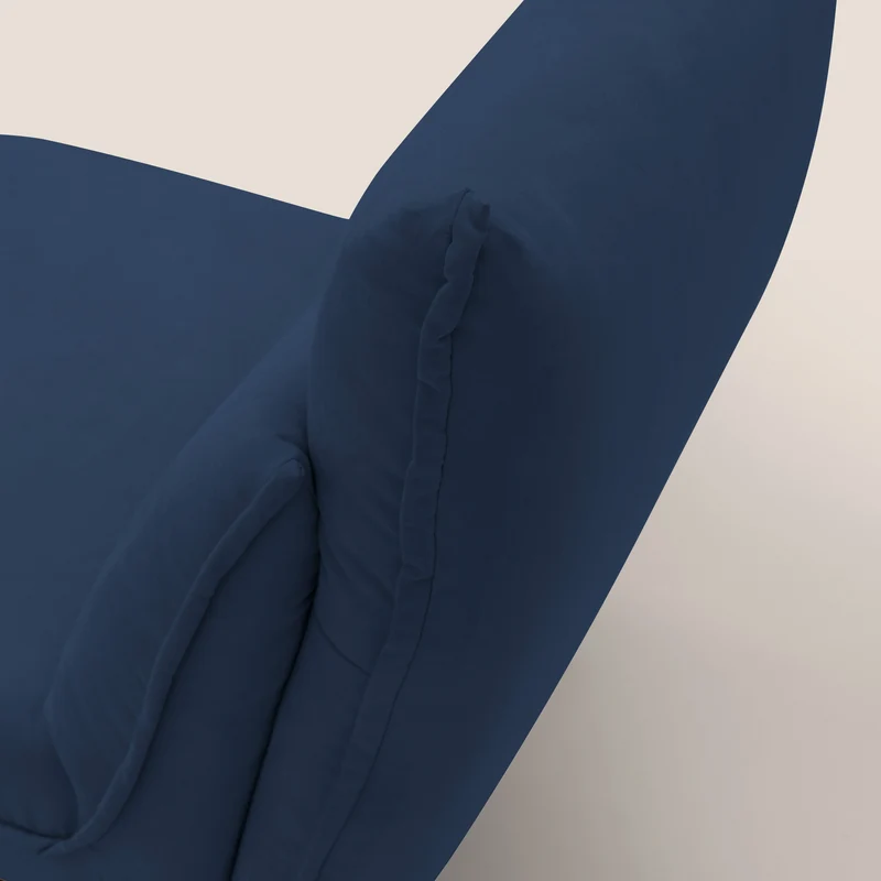 Tessa Fauteuil au design moderne en microfibre détachable T11 bleu