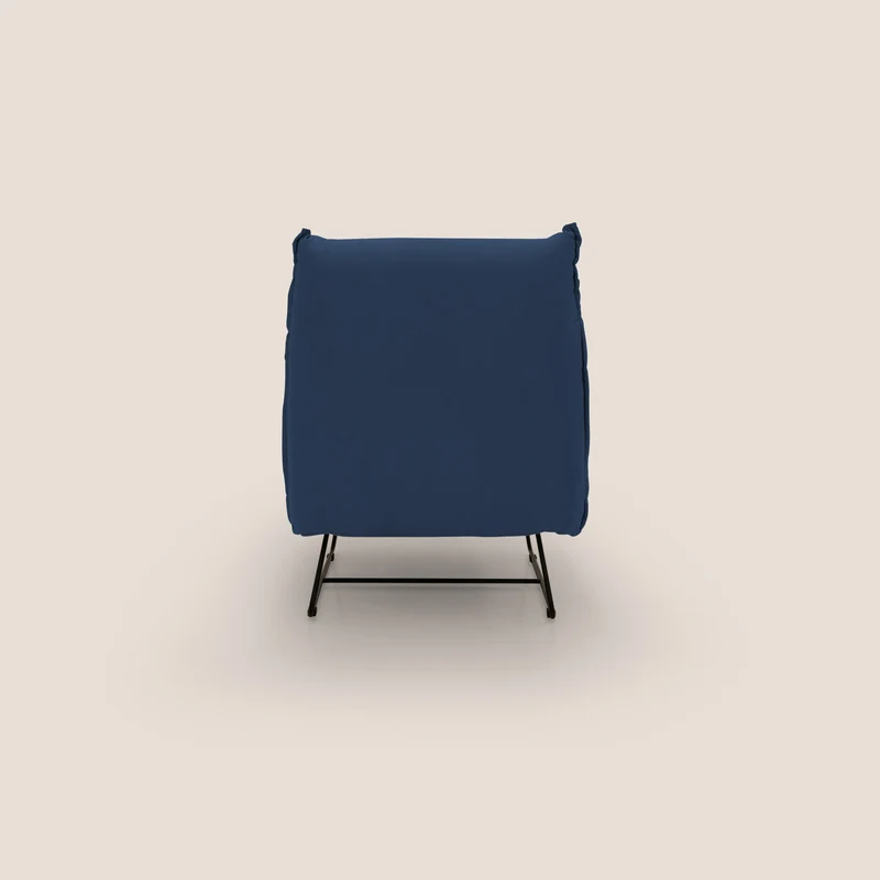 Tessa Fauteuil au design moderne en microfibre détachable T11 bleu