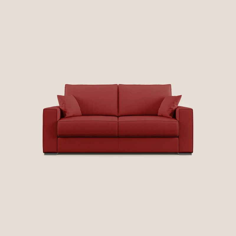 Dream canapé-lit convertible avec coussins doux en tissu détachable T05 rouge