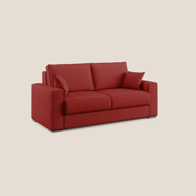 Dream canapé-lit convertible avec coussins doux en tissu détachable T05 rouge