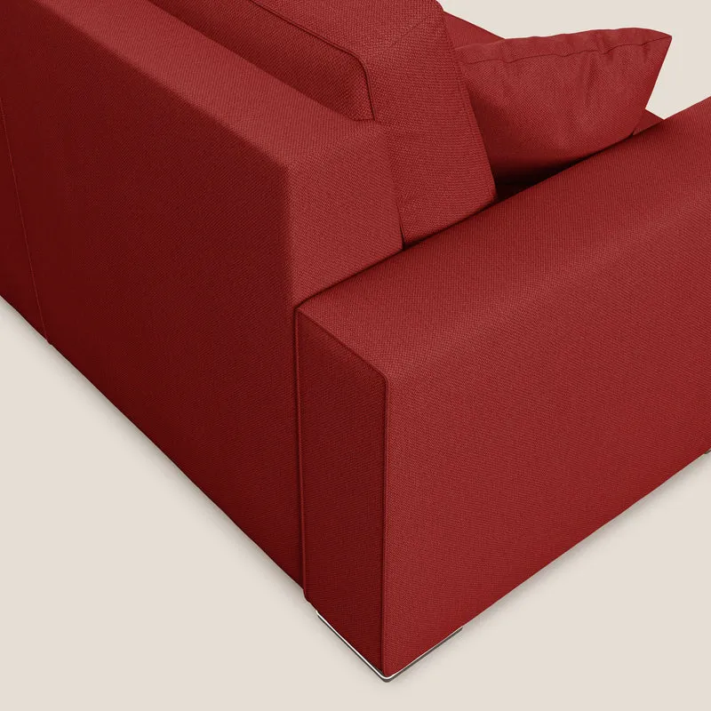 Dream canapé-lit convertible avec coussins doux en tissu détachable T05 rouge