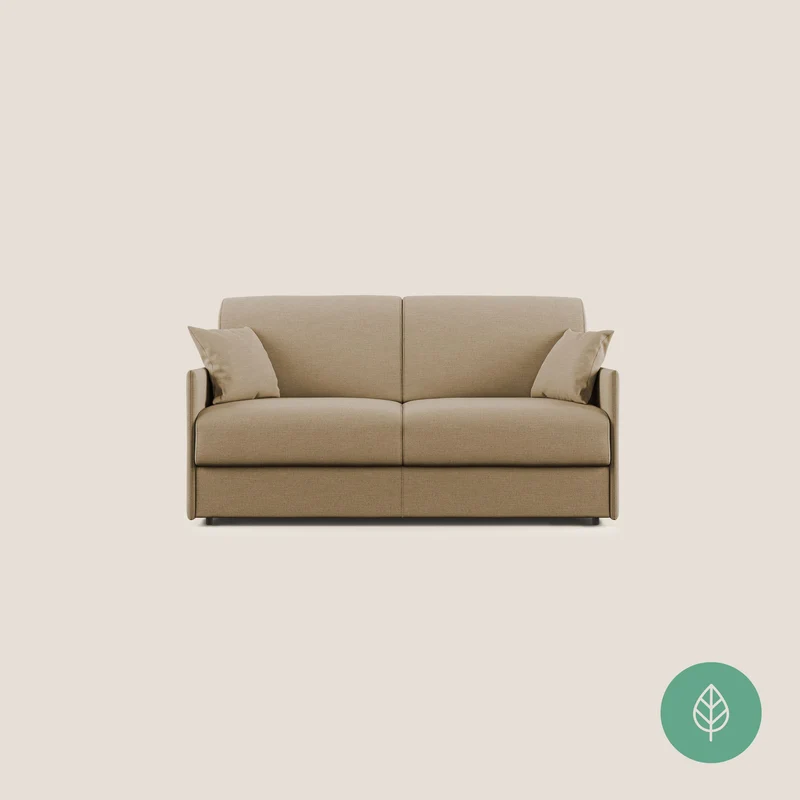 Evans canapé lit convertible en tissu recyclé beige