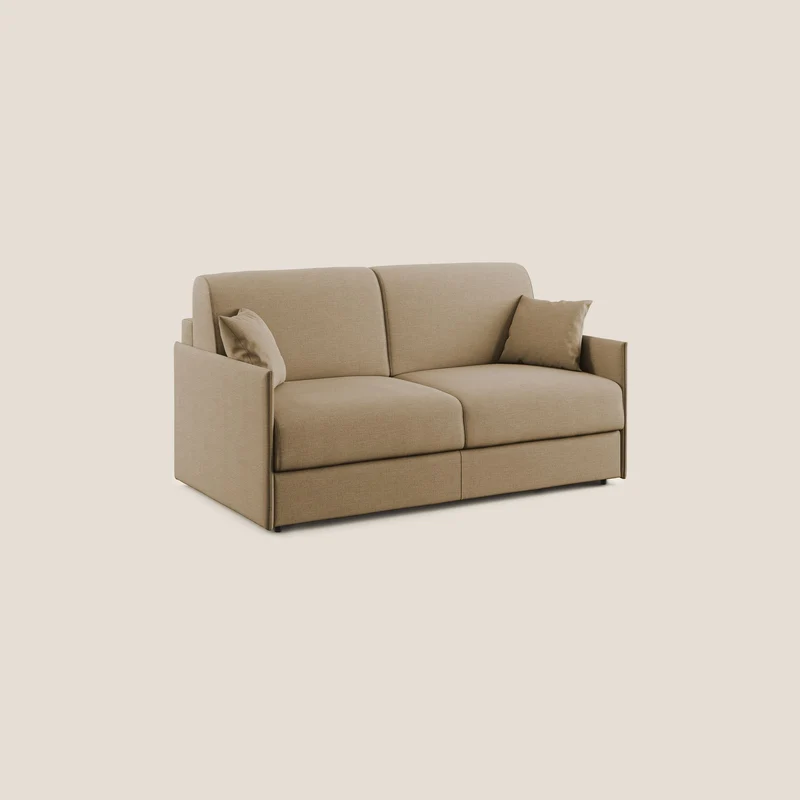 Evans canapé lit convertible en tissu recyclé beige