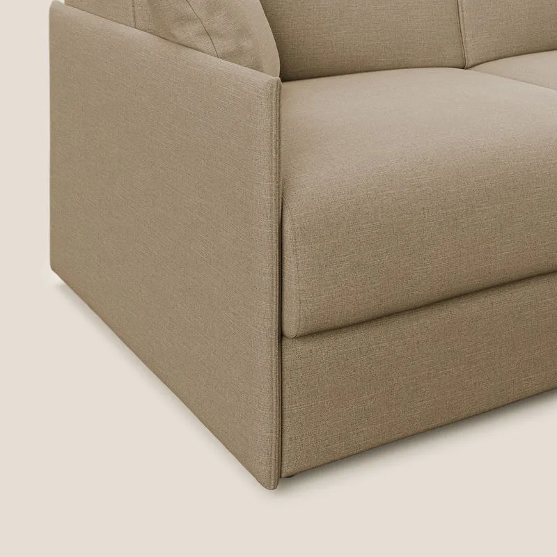 Evans canapé lit convertible en tissu recyclé beige