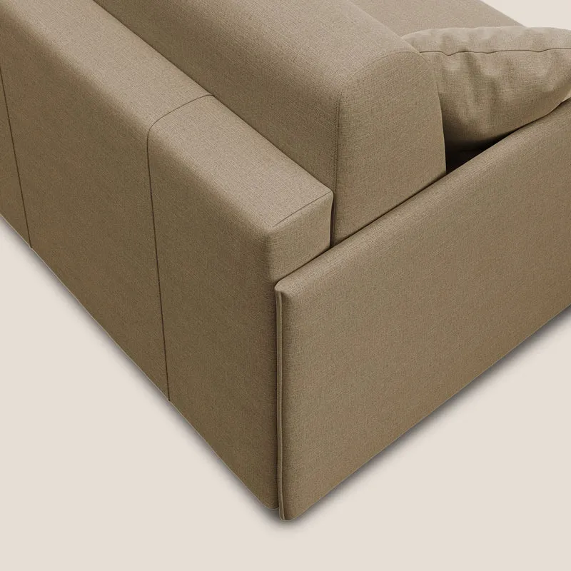 Evans canapé lit convertible en tissu recyclé beige