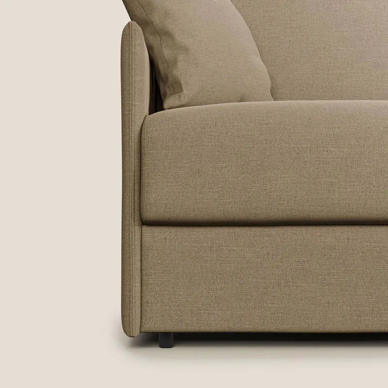 Evans canapé lit convertible en tissu recyclé beige