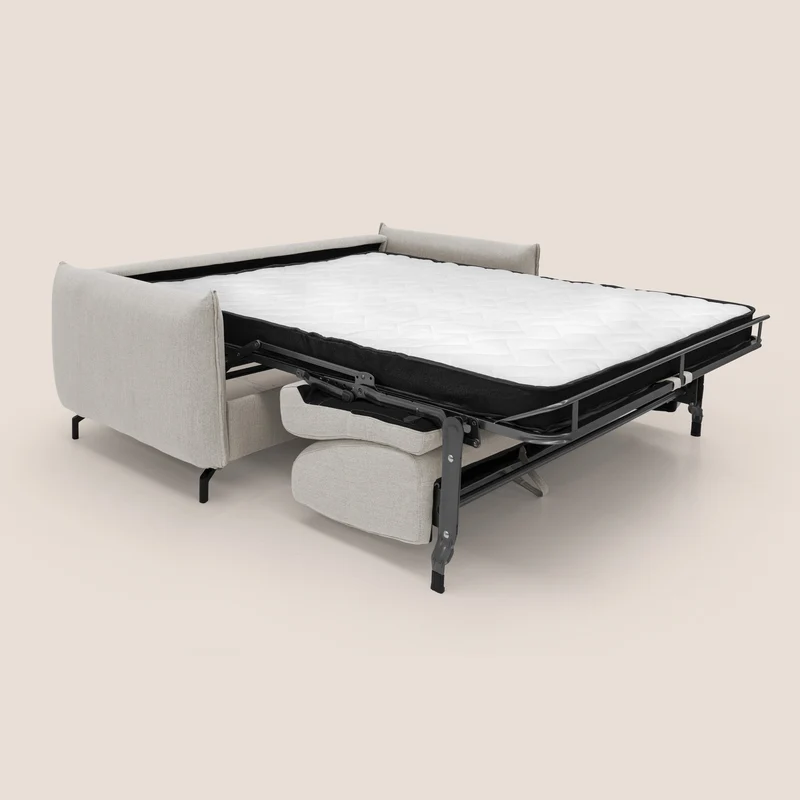 Scarlet canapé convertible en tissu mixte coton imperméable T19 crème